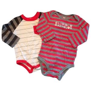 🍁2/$7🍁2 Striped Long Sleeve Onesies
